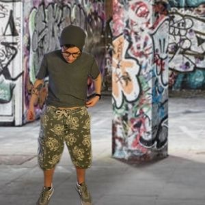 80's Vintage Dragon Striped Board Shorts (660009)